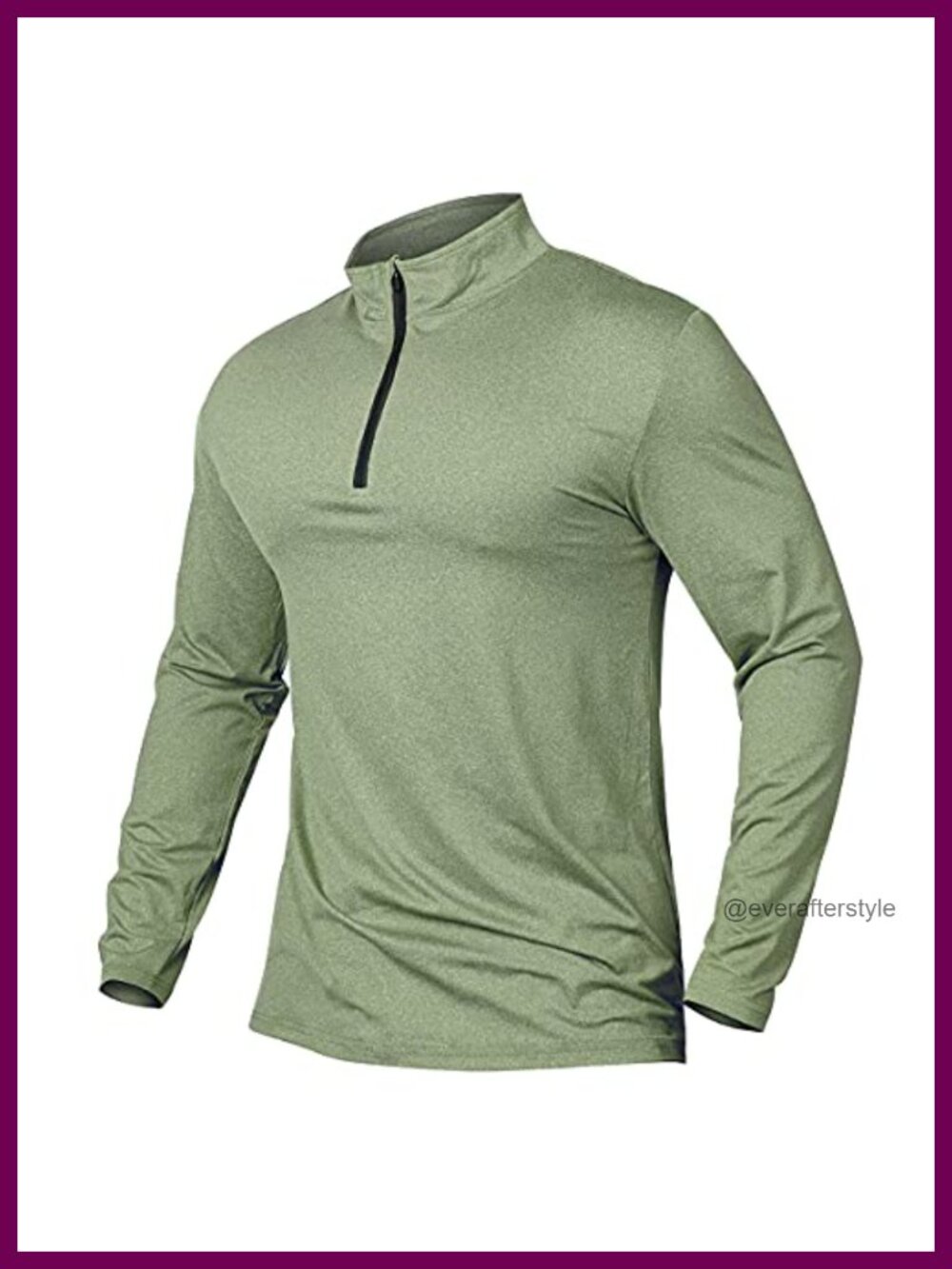 Men's Quick-Dry Quarter Zip Long Sleeve Running Pullover Active Shirt